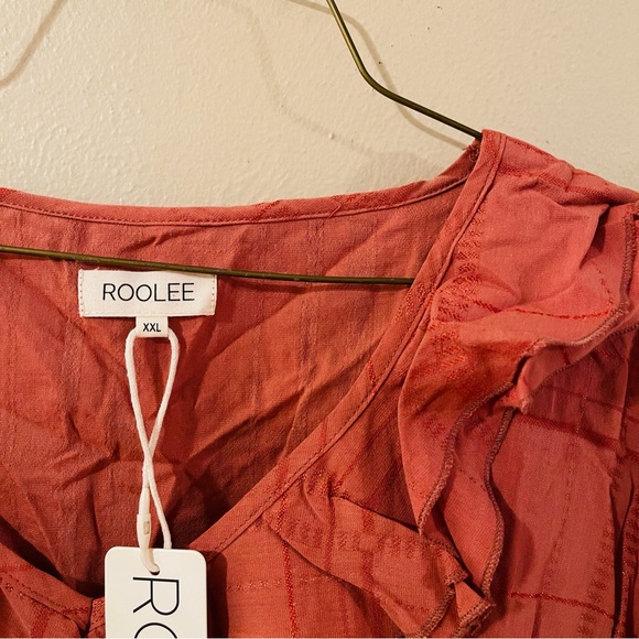 NWT Roolee Ruffle Neckline Blouse - Picture 3 of 8